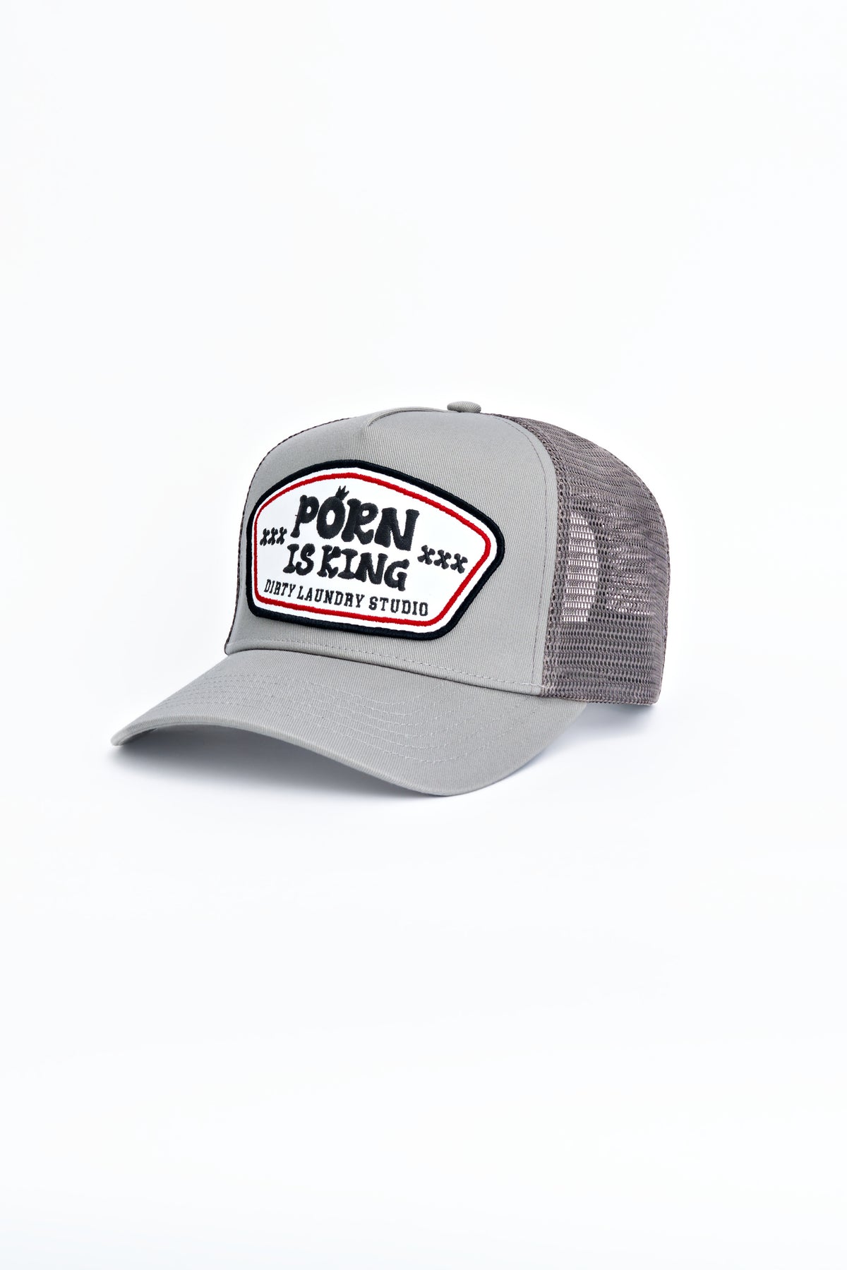 "PORN IS KING" Trucker Cap — Gray