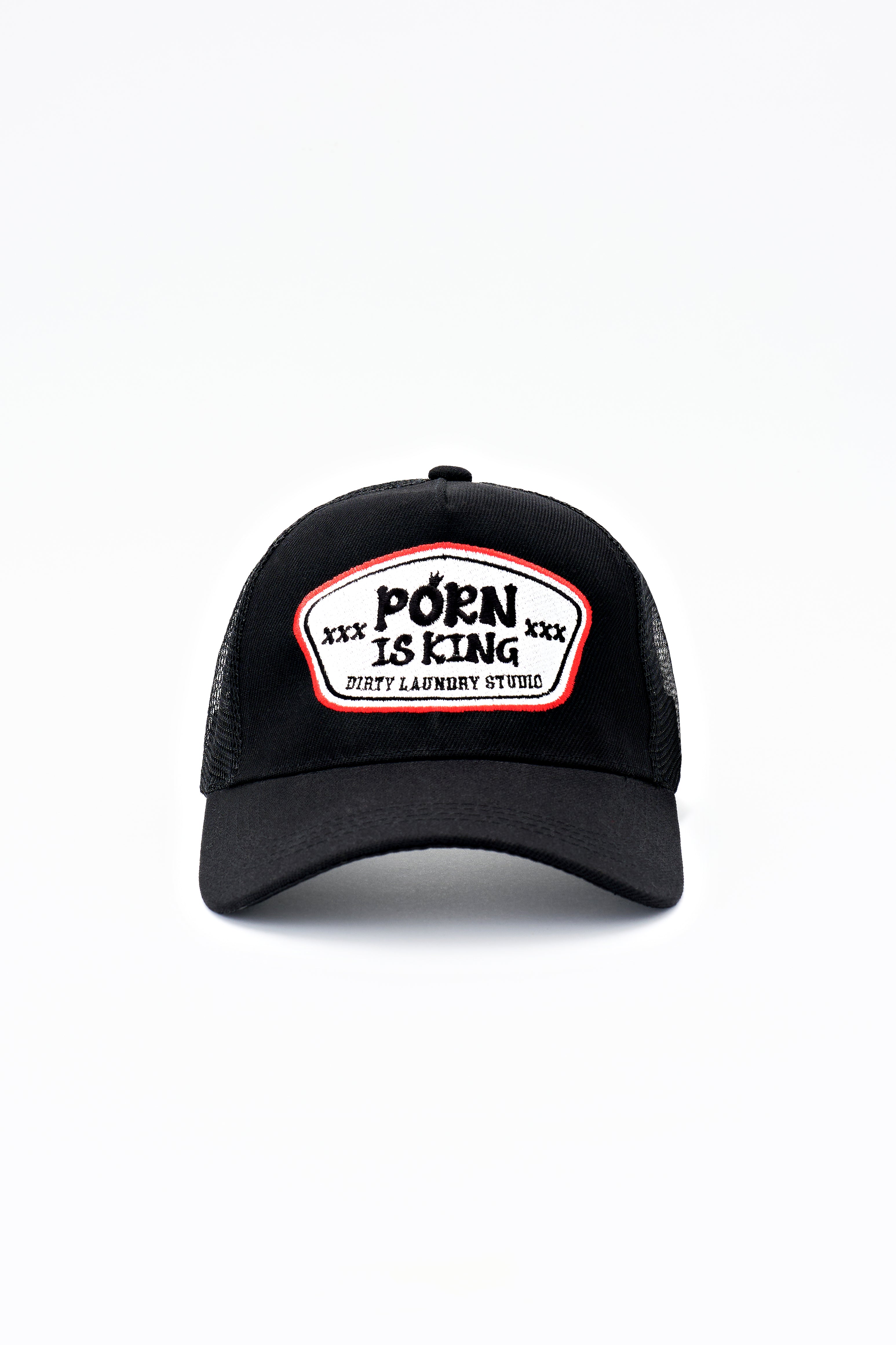 Dirty Laundry Porn is King Trucker Cap in Black
