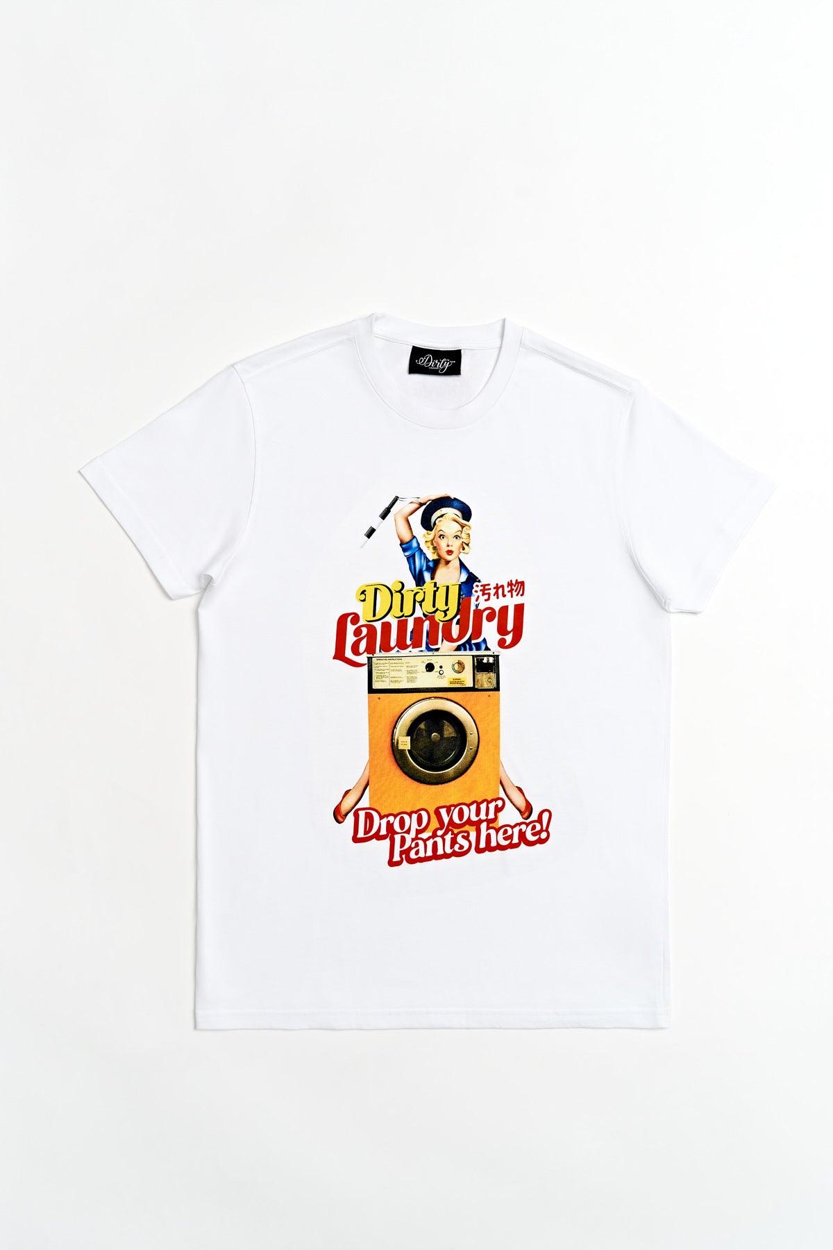Dirty Laundry Drop Your Pants Here Supima Cotton T-shirt