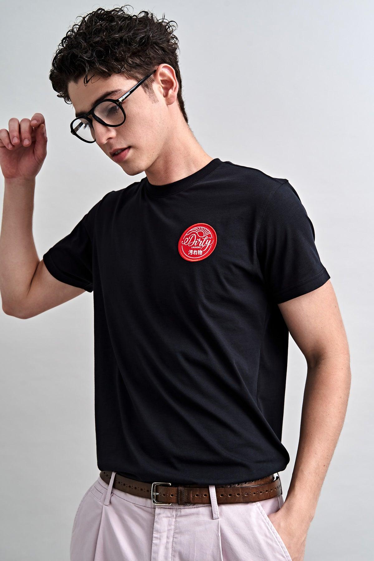 Dirty Laundry Logo Patch Supima Cotton T-shirt Semi-Fitted