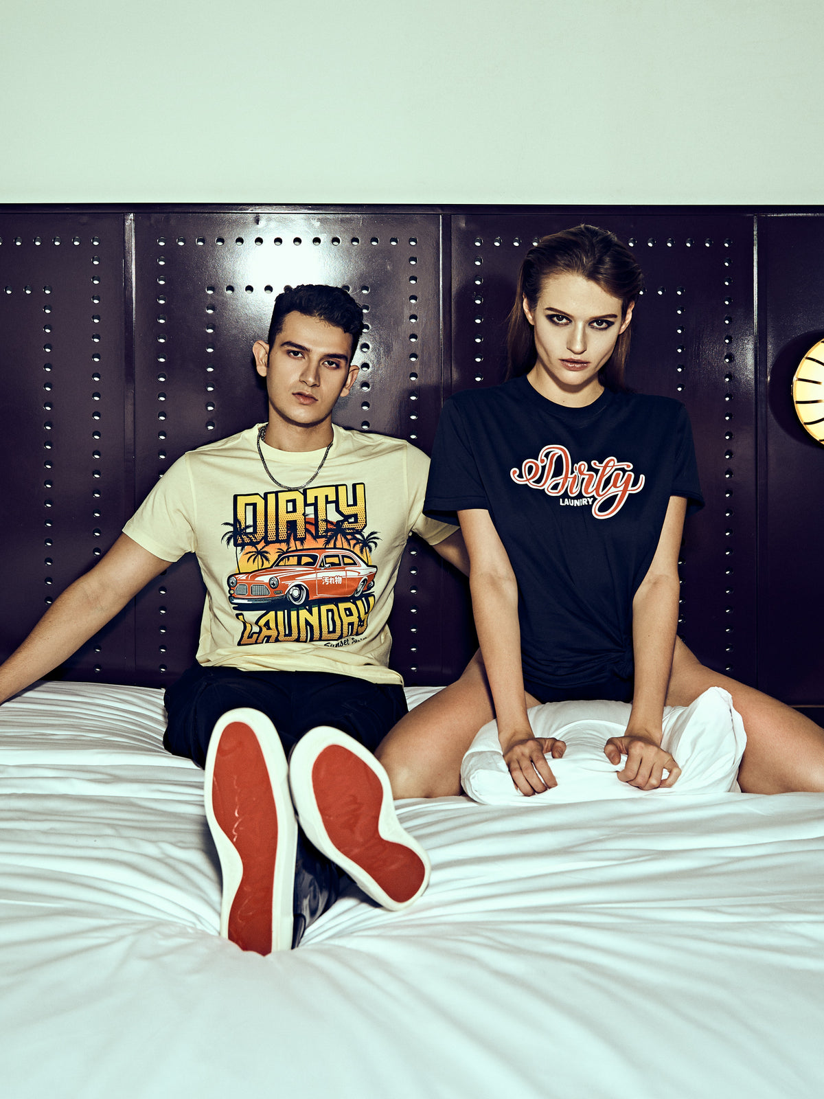 Dirty Laundry Studio Car and Logo Supima Cotton T-shirt  Campaign Shoot Photo