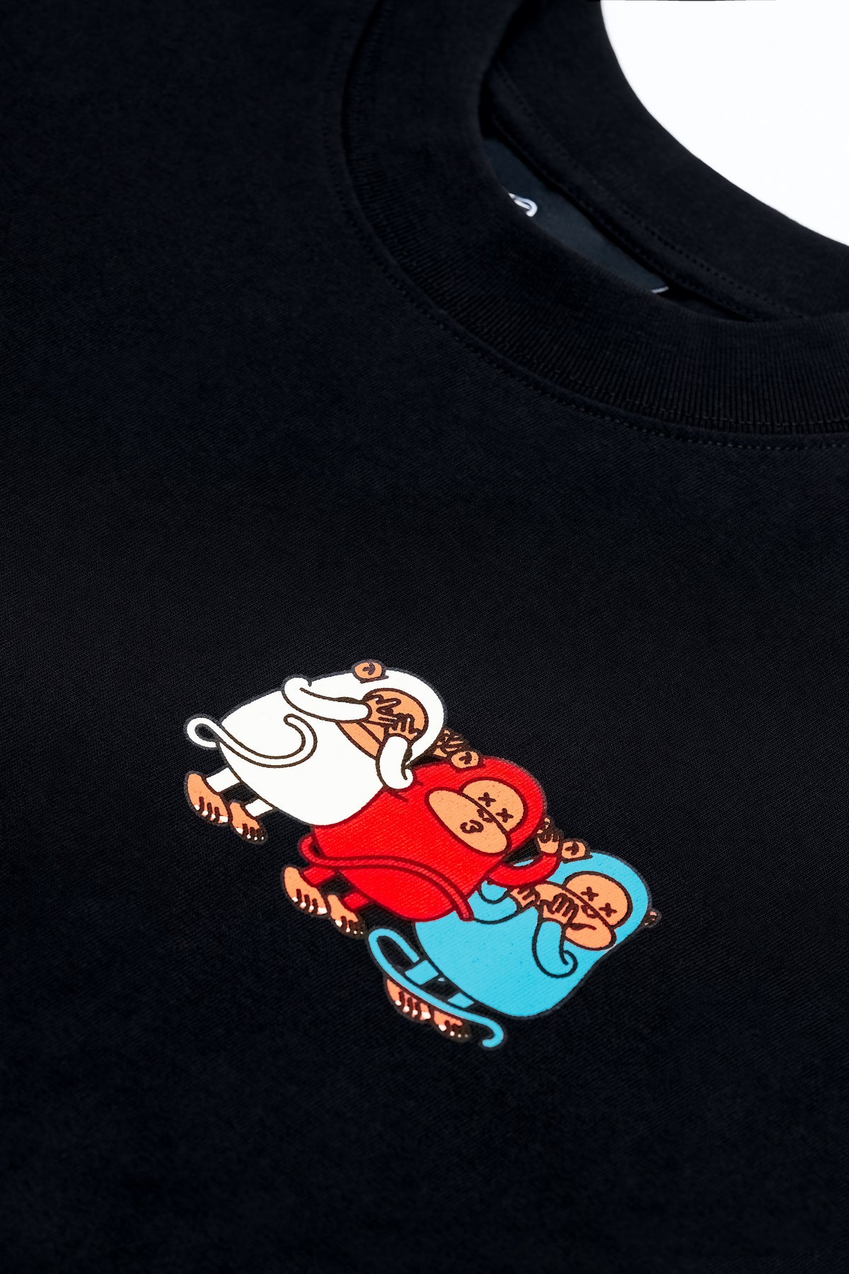 THREE WISE MONKEYS T-Shirt — Black