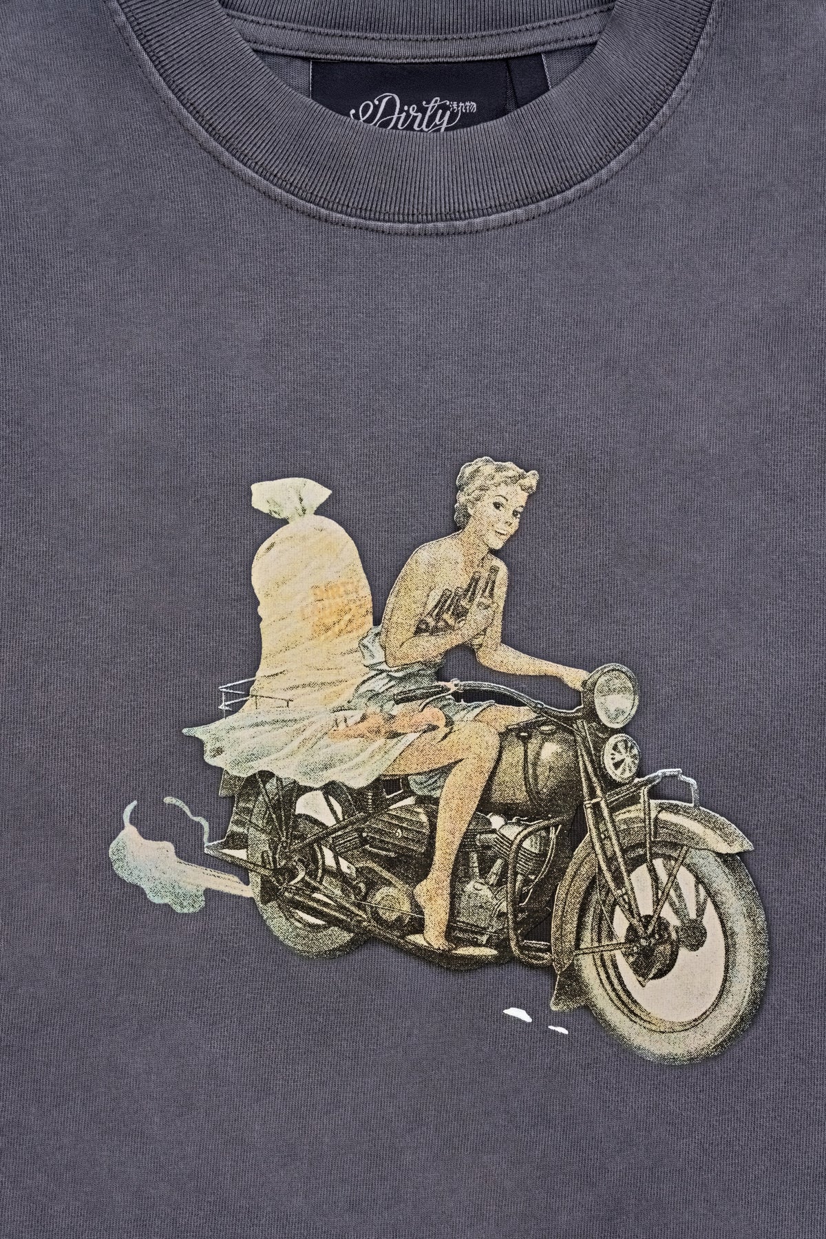 DIRTY RIDER T-Shirt — Washed Grey