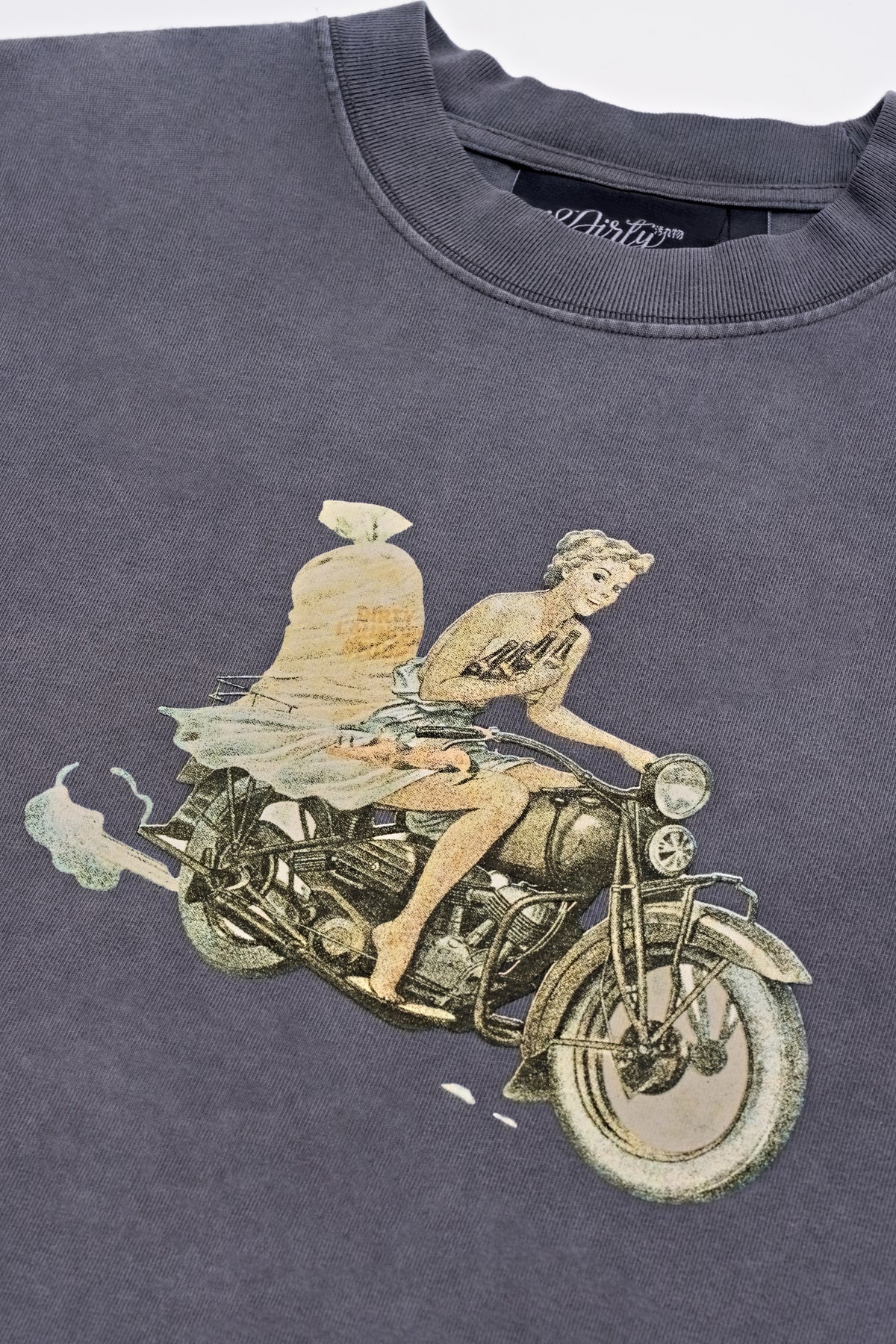 DIRTY RIDER T-Shirt — Washed Grey