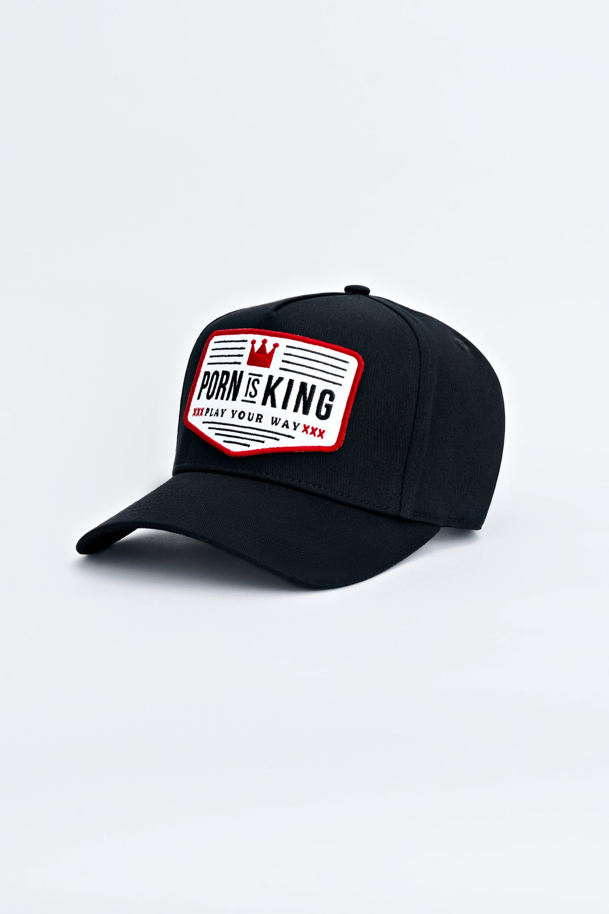 "PORN IS KING" Baseball Cap — Black