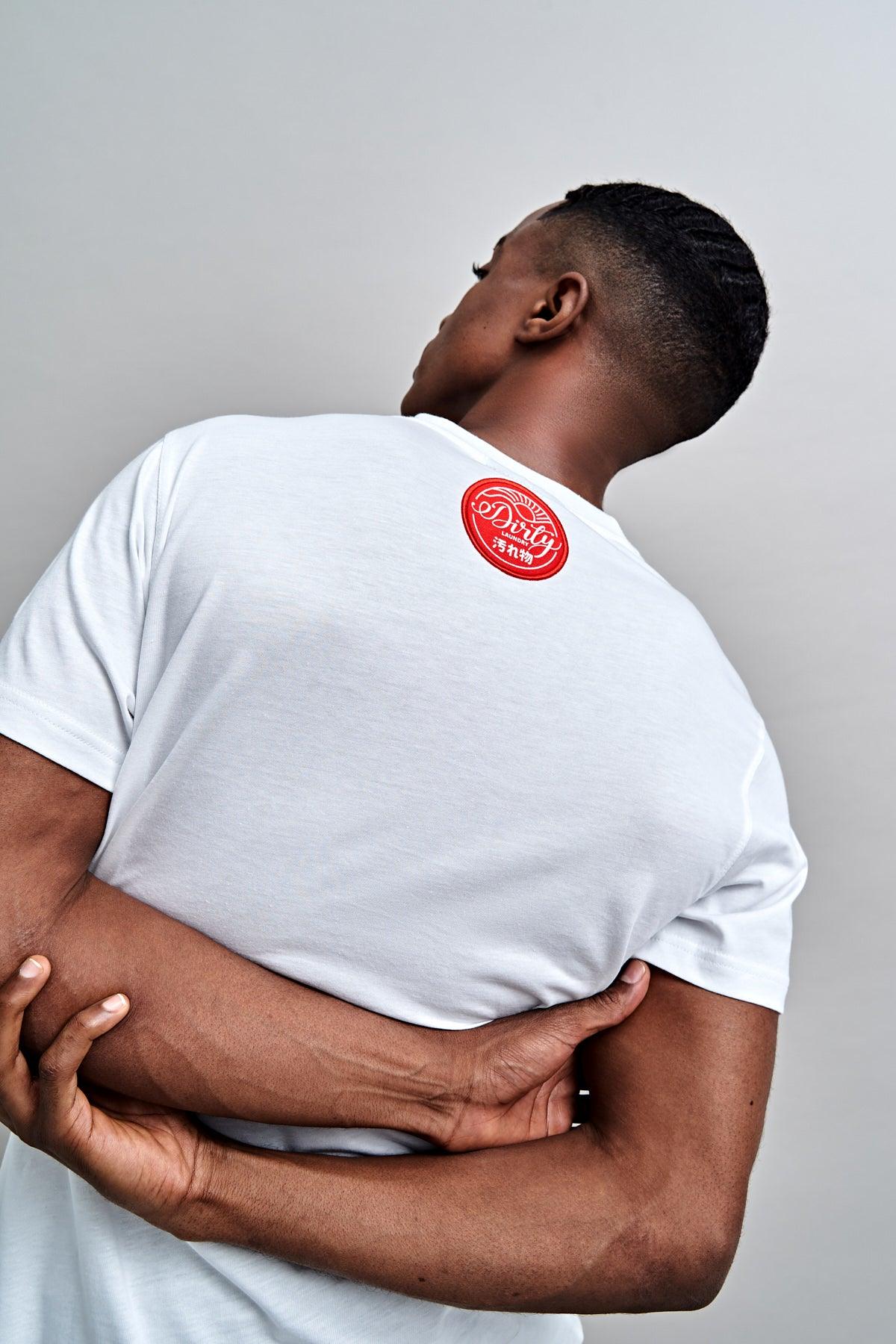 Dirty Laundry Stamped with Japanese Translation Supima Cotton T-shirt 