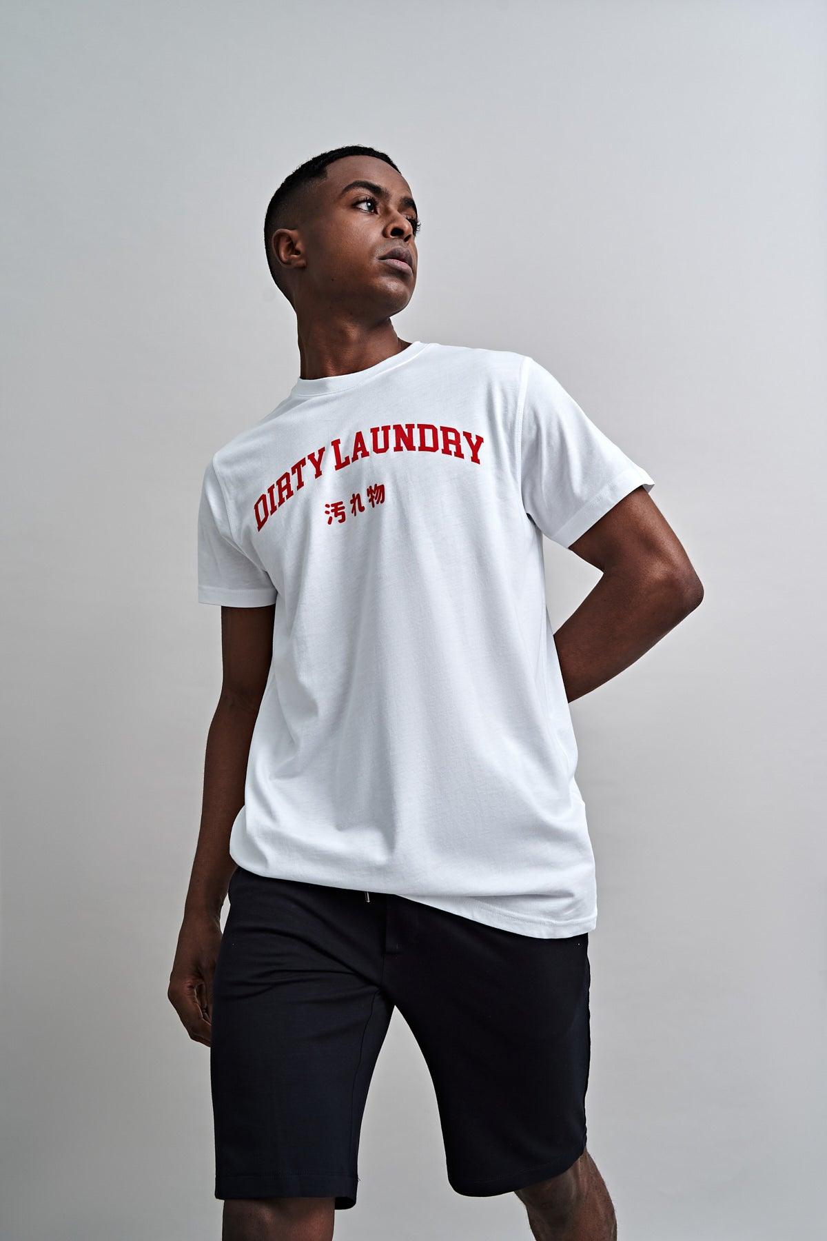 Dirty Laundry Stamped with Japanese Translation Supima Cotton T-shirt 